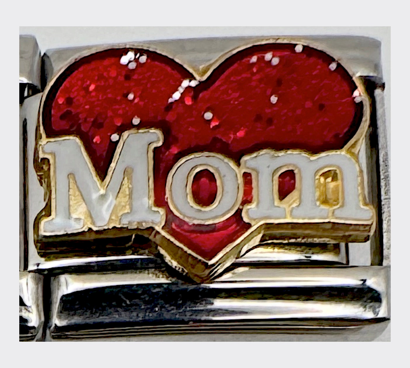 Vintage D'LinQ Mom Heart Italian Charm, sealed in original packaging