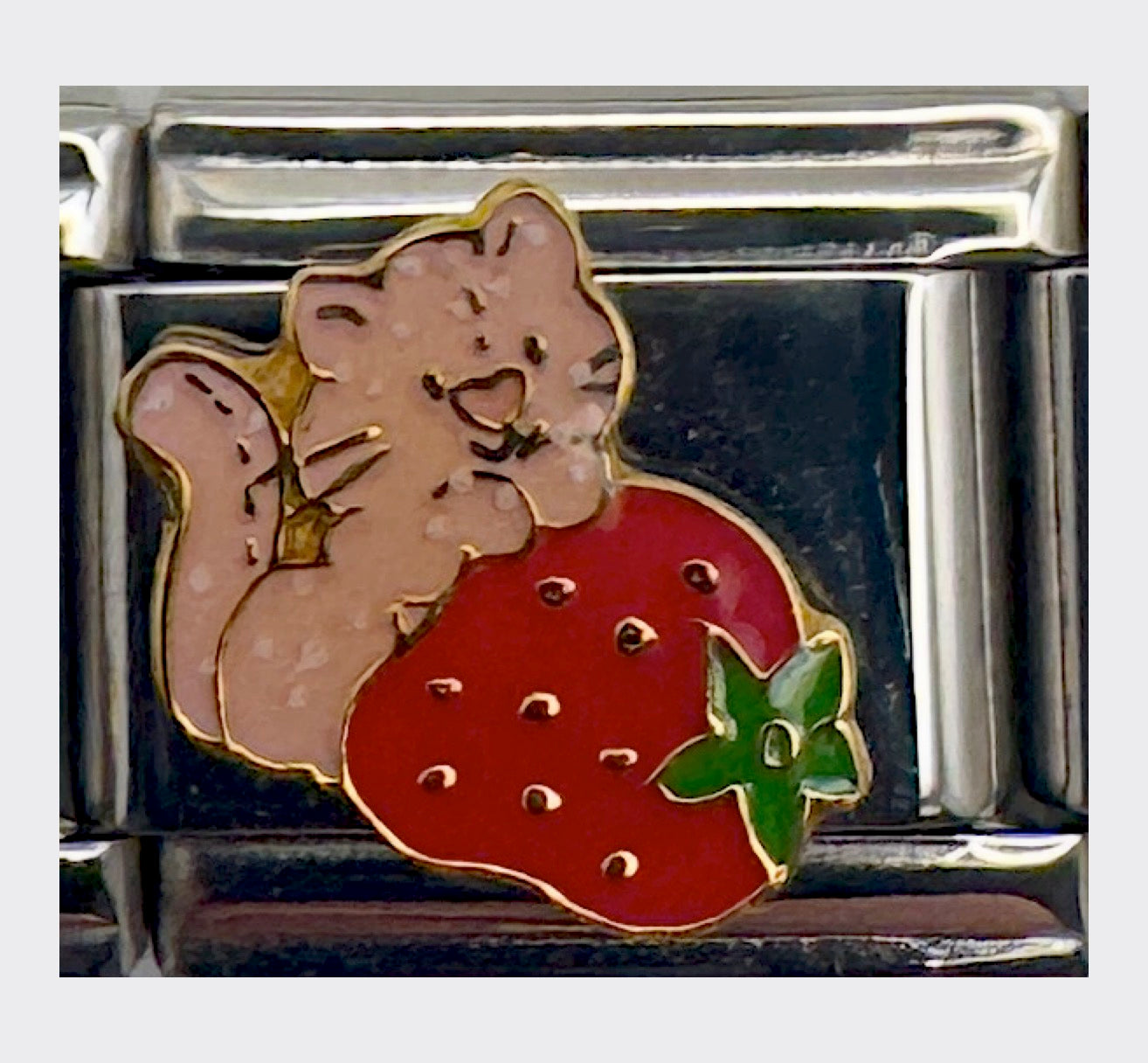 Vintage Casa d'Oro Strawberry Shortcake Kitty Custard Italian Charm