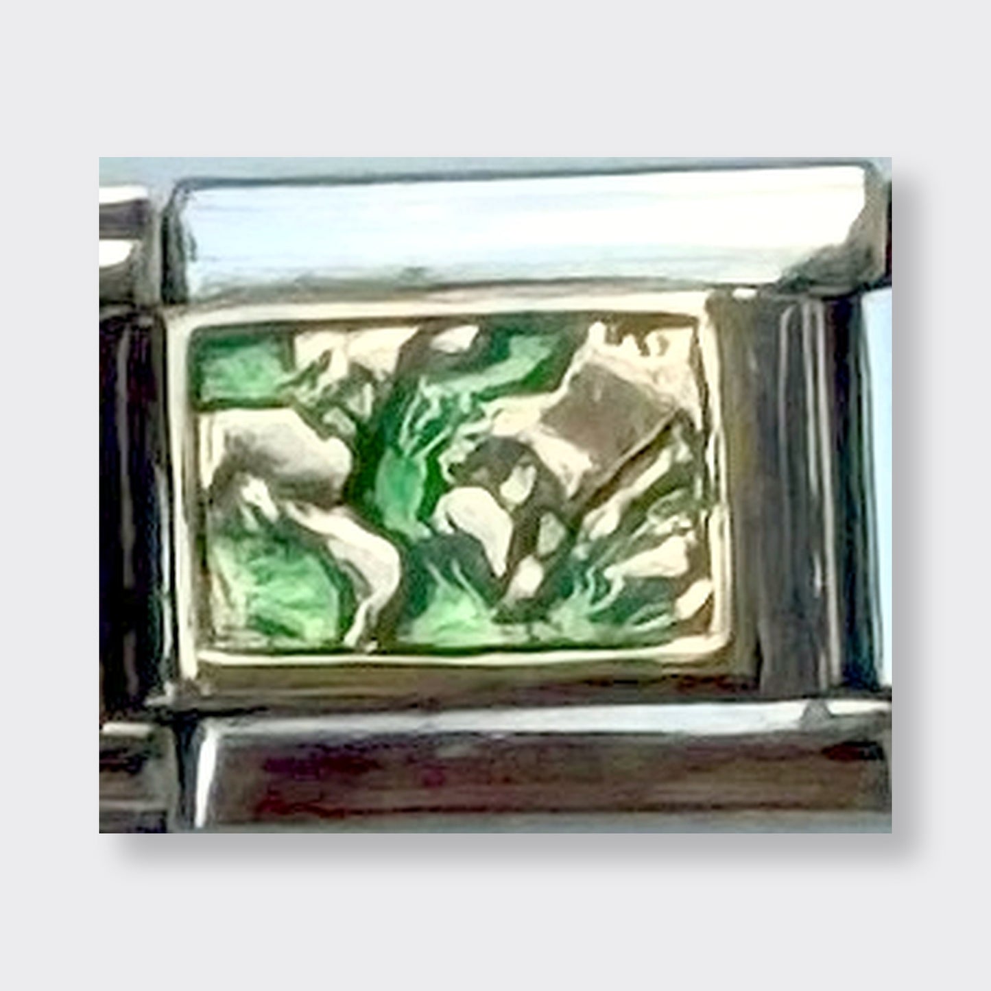 World Map Italian charm link