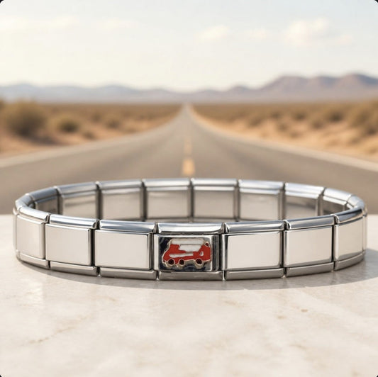 Van Italian charm on bracelet